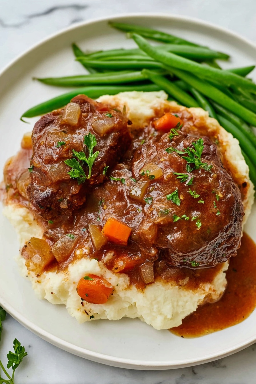Dutch Oven Swiss Steak - Serving Suggestion