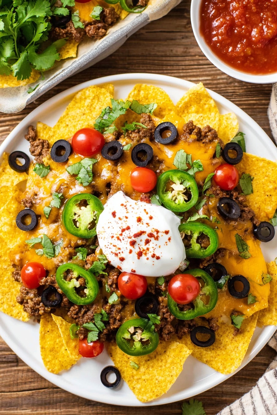 loaded beef nachos - Serving Suggestion