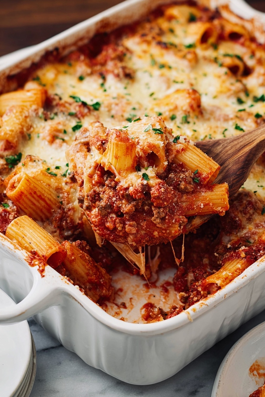 baked sausage rigatoni - Serving Suggestion